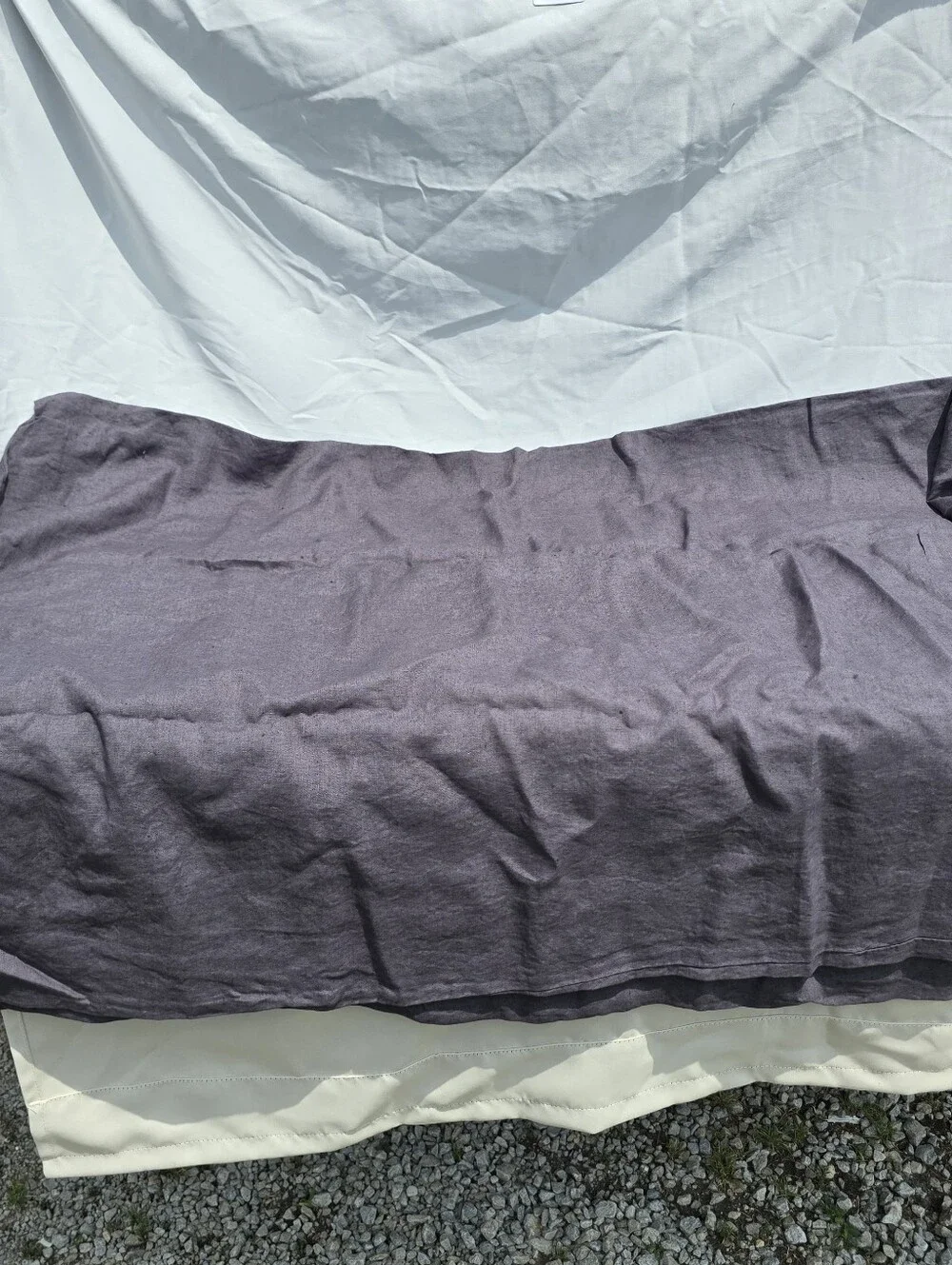 Quince Twin 100% European Linen Charcoal  1 Standard Sham Duvet Cover